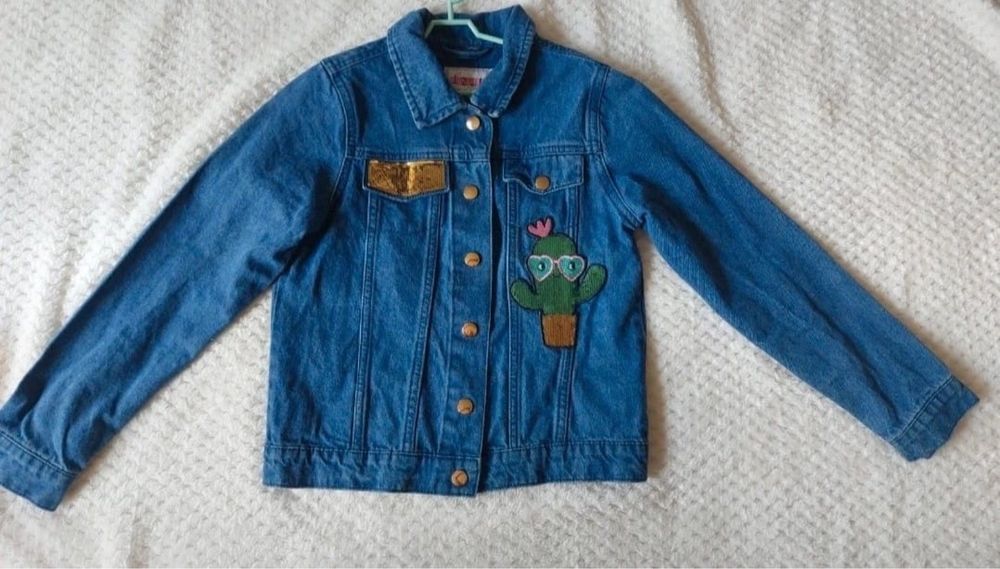 Jeansowa kurtka dziewczęca Young Style, rozmiar 146, stan idealny