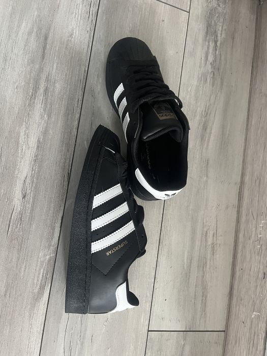 ADIDAS SUPERSTAR czarne r. 37 / 24 cm NOWE / założone raz