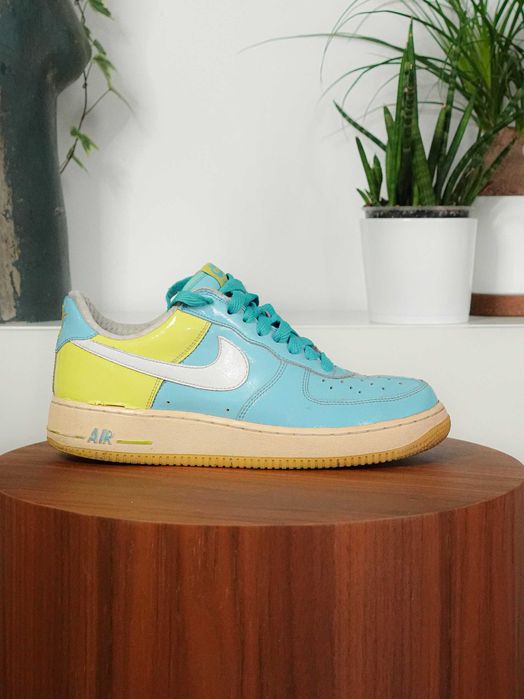 Nike Air Force 1 Pixie jasnoniebiesko-limonkowe r.42,5 unikalny model