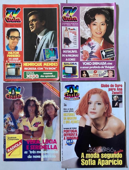 Revistas TV Guia Anos '80 e '90 (preço unitário)