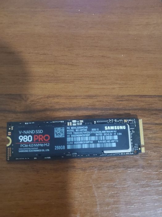 Ssd samsung 970evo plus,980pro 250gb nvme