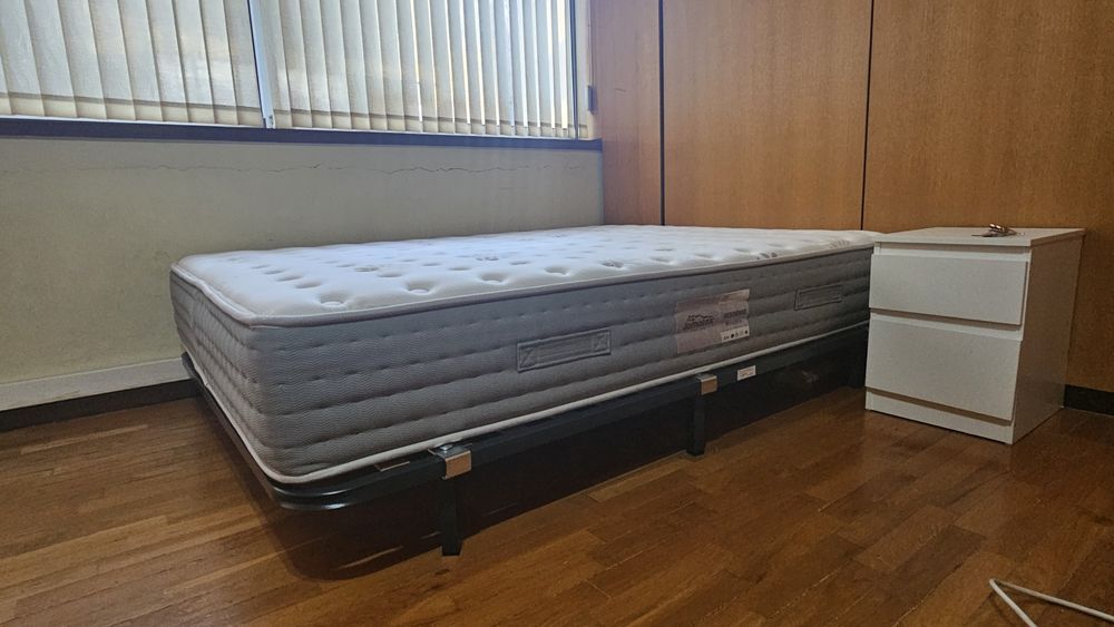 Conjunto Colchão Casal Jomotex Molas Ensacadas (140x190) + Estrado – Porto Centro