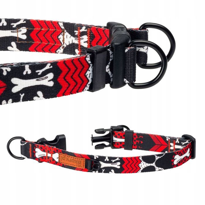 obroża materiałowa dla małego psa jamnik mops terrier s 15 mm kostki