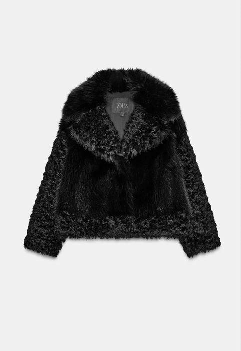 Шуба Zara под мех козы