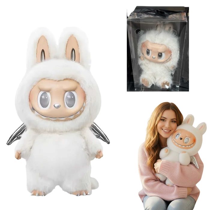 LABUBU Zimomo Biały 35cm Figurka Miękkie Futerko Najwyższa Jakość