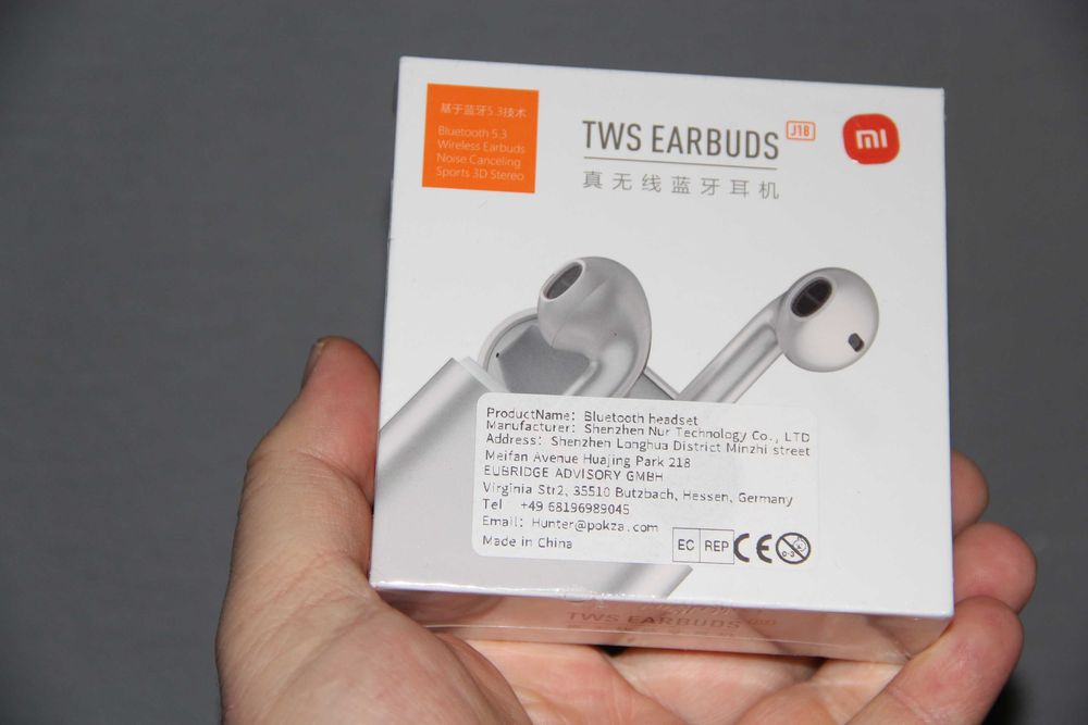 Навушники Xiaomi TWS J18 бездротові Bluetooth 5.3 білі нові в блістері