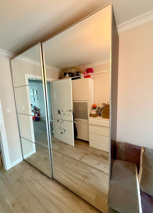 Szafa ikea PAX, 200x235, lustra, szuflady, półki, bardzo pojemna