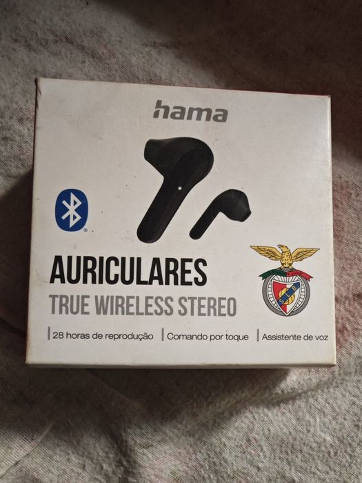 Fones bluetooth originais do Benfica