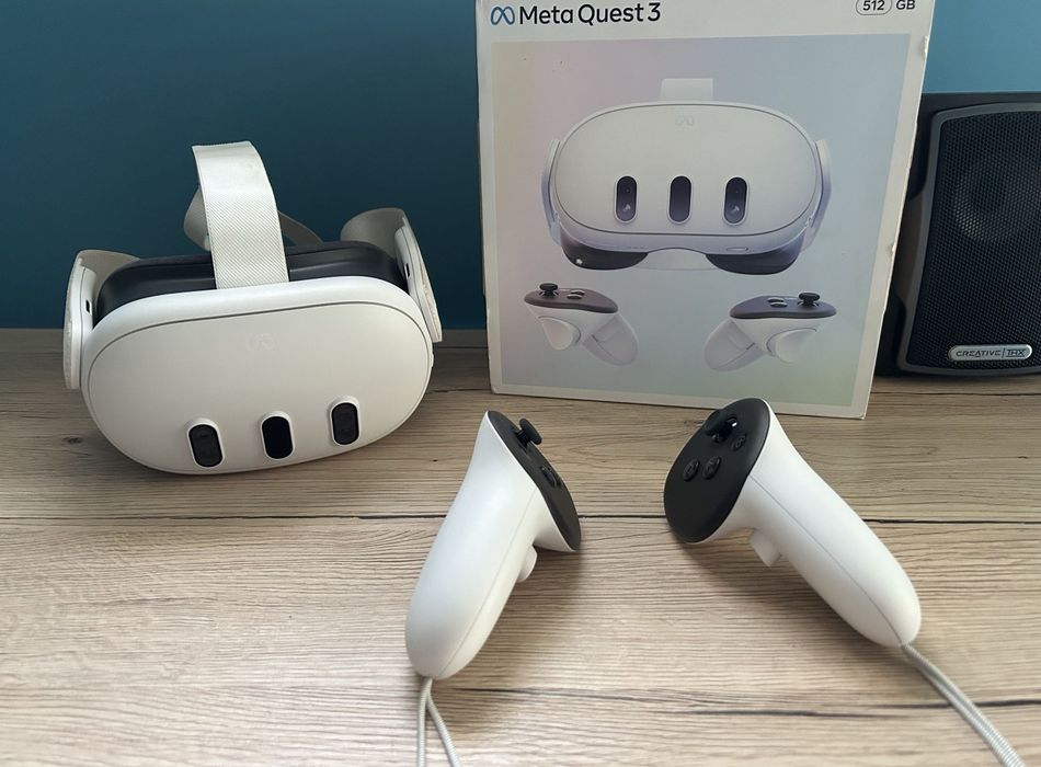 Okulary VR Gogle Meta Quest 3 512gb Zestaw Pudełko Super Stan W Pełni Sprawne
