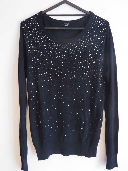 Camisola em algodão com aplicações em vidro