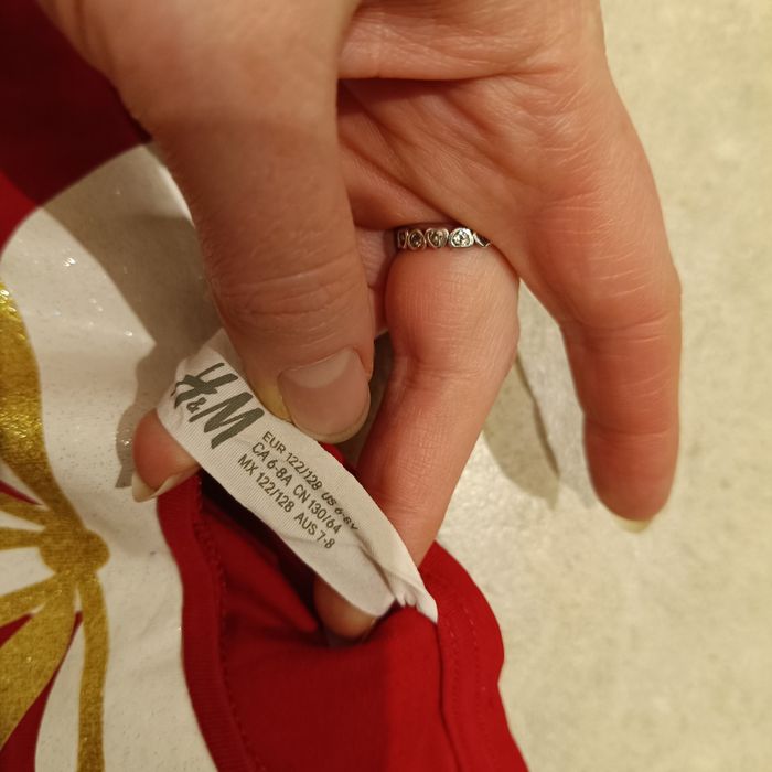 Bluzeczka H&M 122/128 Boże Narodzenie