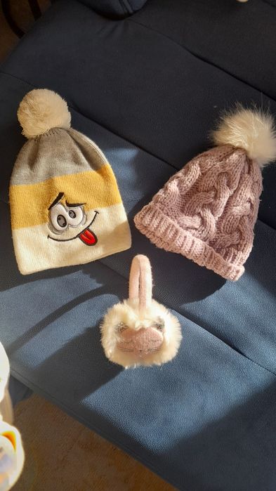 Czapki nauszniki 134 dziewczynka