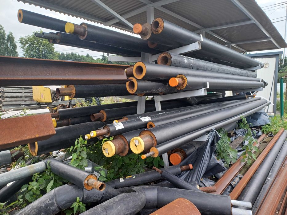 Rury preizolowane, w osłonie PE, w osłonie spiro, różne 114,3/3,5/200