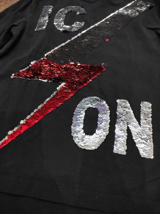 Czarna bluzka t-shirt 152 cekiny