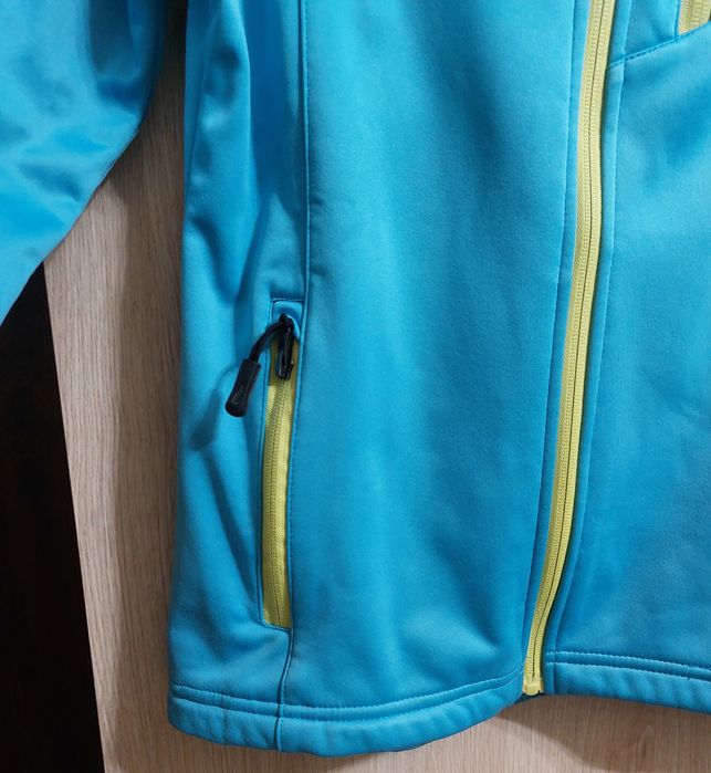 Kurtka softshell damska rozmiar 36, 38 kolor niebieski z kapturem