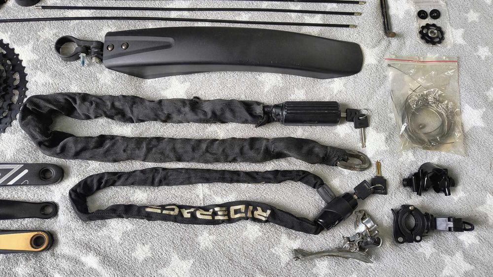 Зірочки/ шатуни/ каліпери/ замки/ колодки/ ланцюги для велосипеда