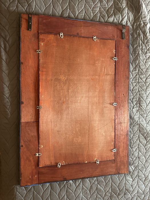Espelho de Parede Vintage com Moldura Azul