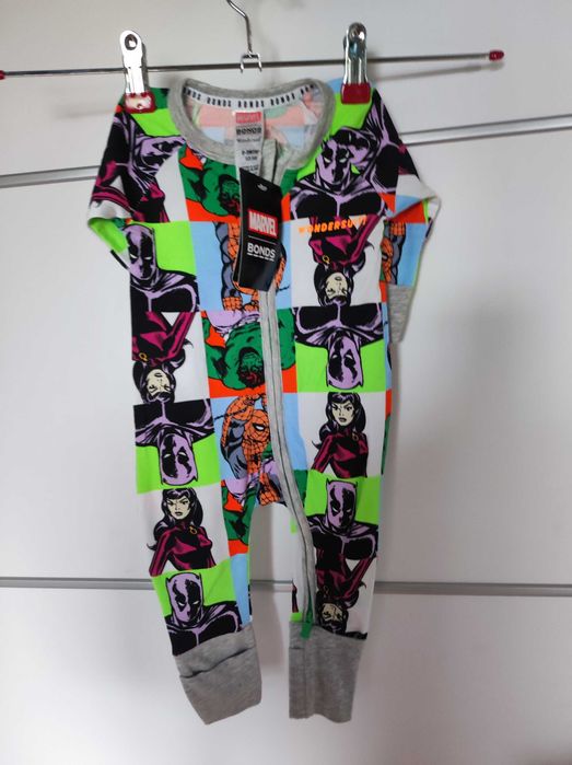 Marvel Bonds super body 0-3 miesiące Nowe bawełna