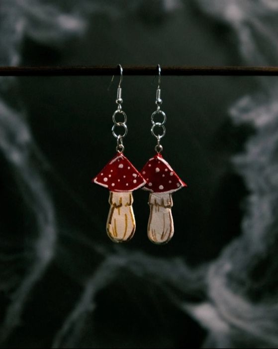 Brincos Cogumelo Halloween