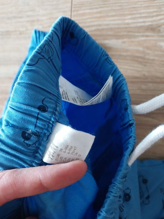 Spodnie chłopięce cienkie bawełniane h&m 74