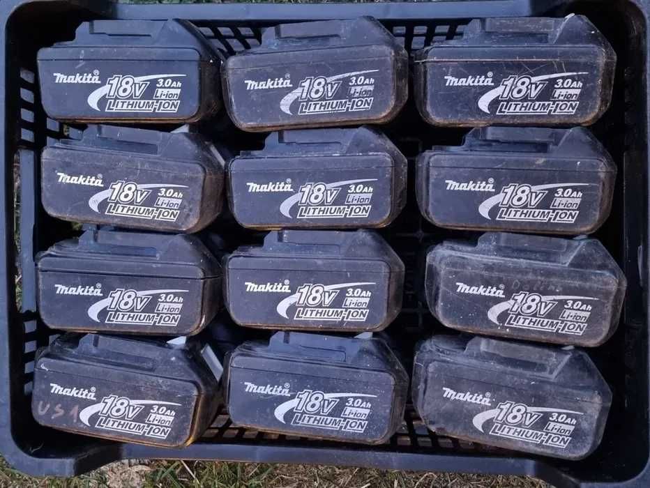 10 akumulatorów Makita 3Ah uszkodzone