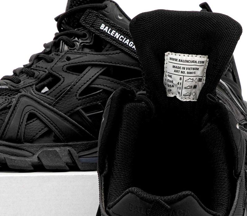 Мужские кроссовки Balenciaga Track 2 "Black" Premium. Размеры 41-45