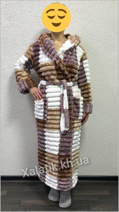 Новинка 2025р!! Жіночий халат "Шарпей-Клітинка"