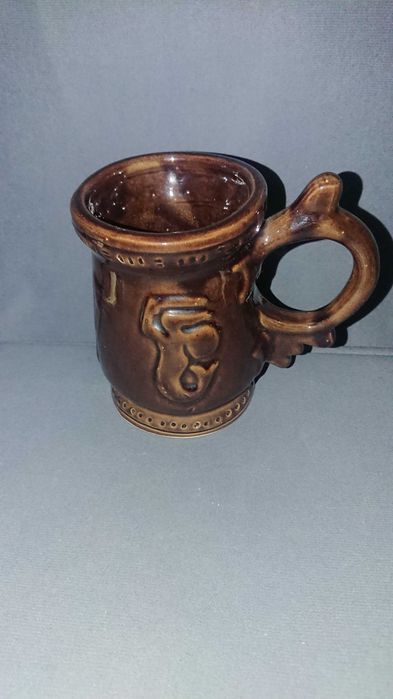 Stary ceramiczny kufel do piwa orzeł syrenka warszawska PRL