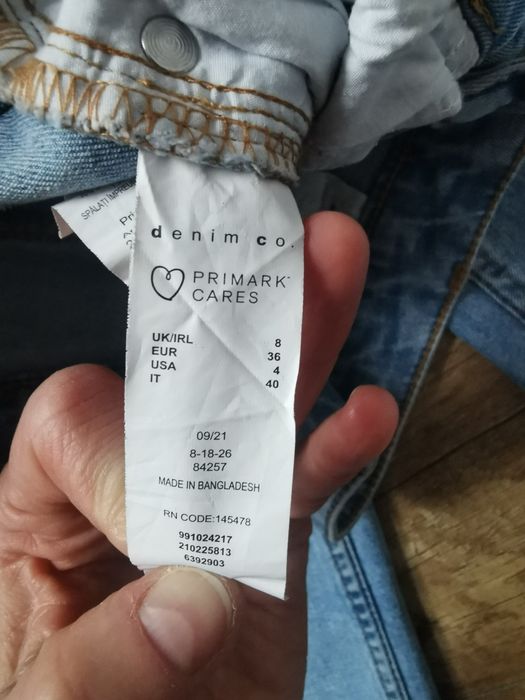 Dżinsy błękitne Primark Denim Co 36 S  wyższy stan mom fit