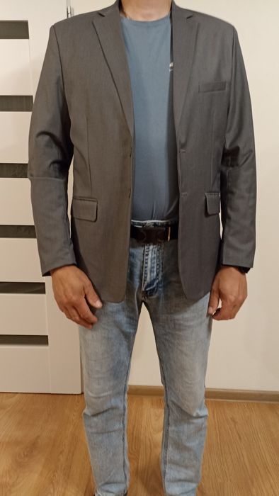 Garnitur męski szary