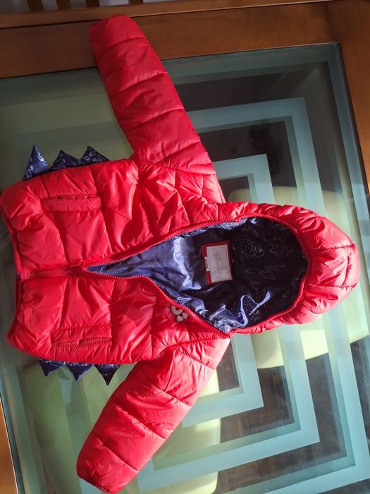 Casaco acolchoado dinossauro