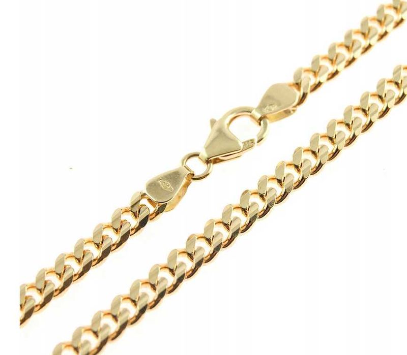 Złoty łańcuszek pancerka ZŁOTO_ p.585 60cm KUTY NOWY MASYWNY WZÓR