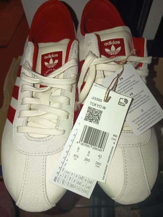 Sapatilhas adidas Tokyo Novas  brancas e vermelhas