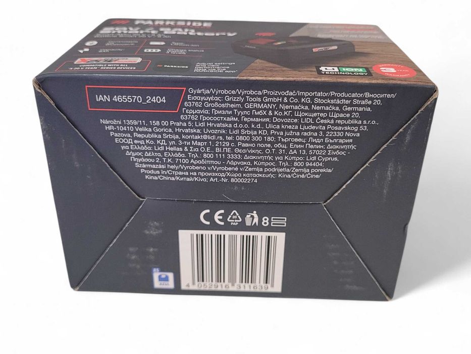 Akumulator Li-Ion Parkside 20 V 8 Ah PAPS 208 A1