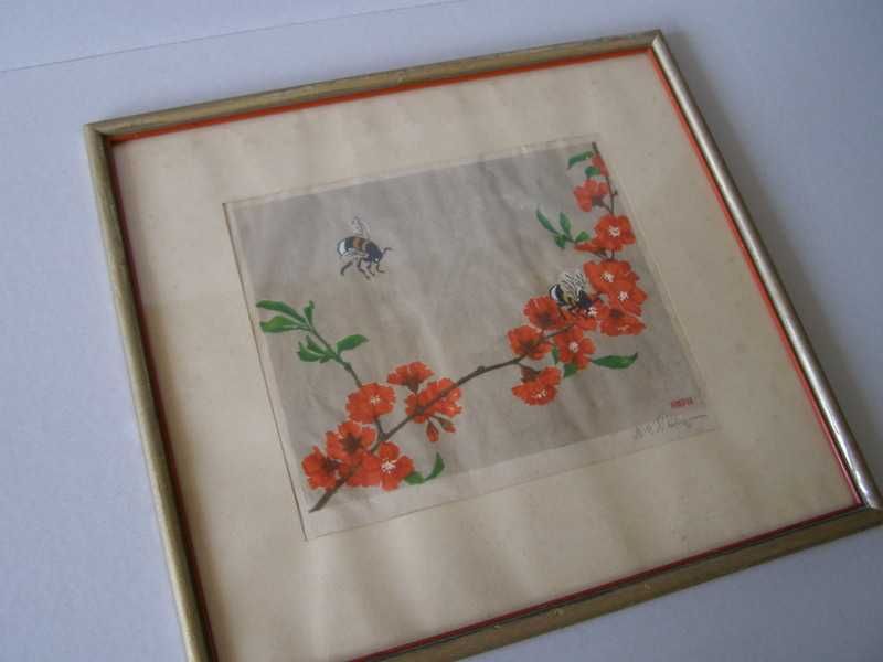 "Pigwowiec japoński " -drzeworyt sygn.Martin Erich Philipp, 1933r.