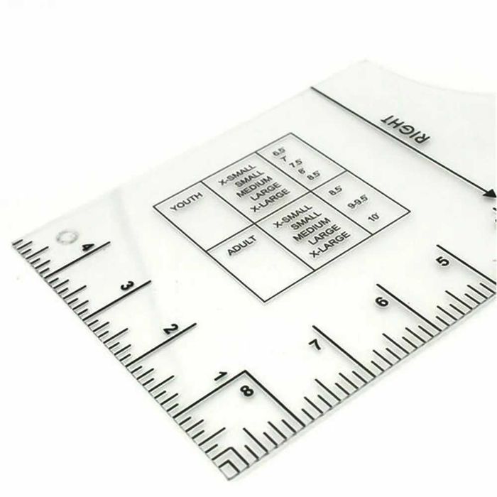 Régua centragem para T-SHIRT