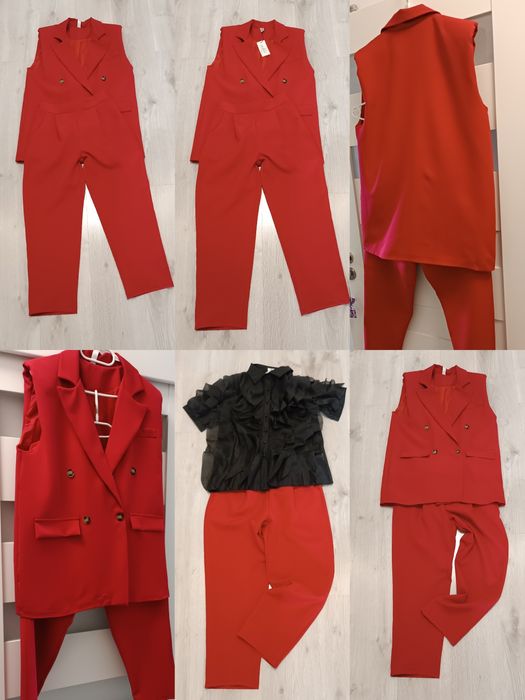 Garnitur damski uni na S M L kamizelka+ spodnie