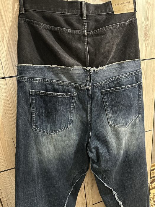 balenciaga cut up jeans