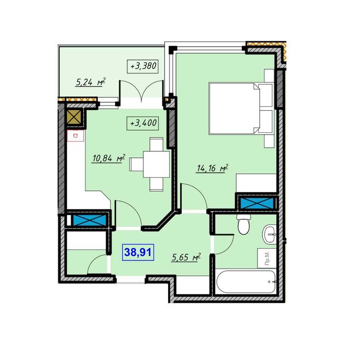 Apartment in Ivano-Frankivsk, Nimetska Koloniya - View 3