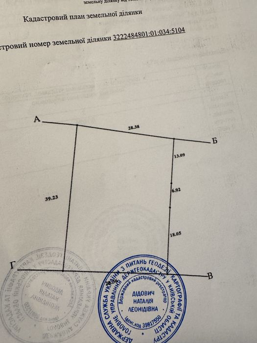 Земельна ділянка ТЕРМІНОВО від власника
