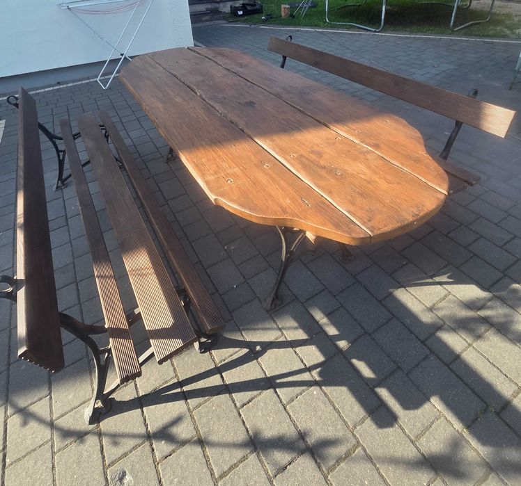 Meble ogrodowe stół i ławki