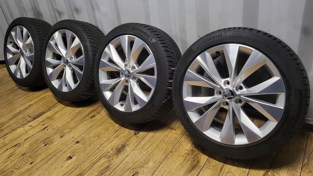 Felgi Koła OEM Skoda 18" 5x112 z oponami 235/45 R18 Superb Octavia 4 3