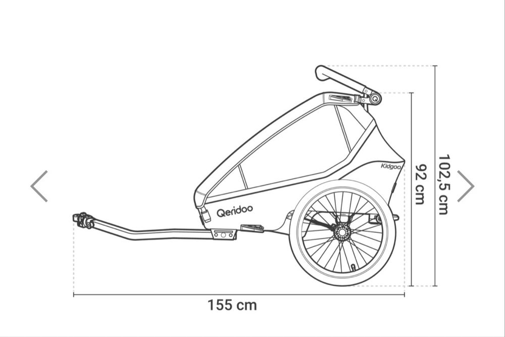 Przyczepka rowerowa Qeridoo Kidgoo 1
