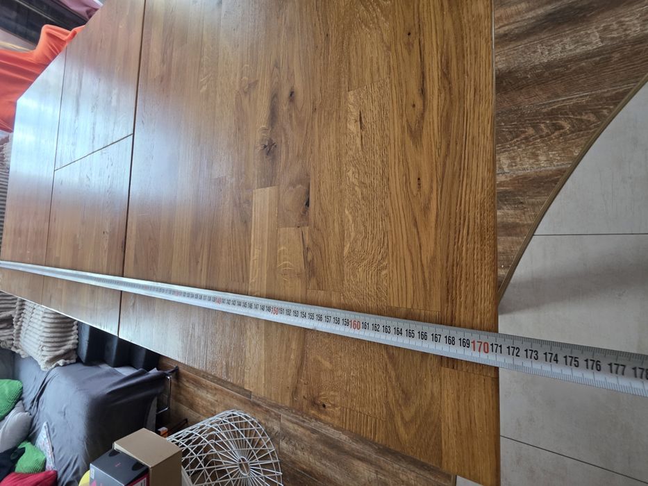 Nowy dębowy stół rozkładany 120–170 × 80 cm – lity dąb, okazja