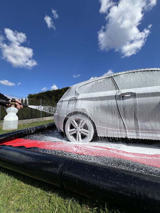 Mata do mycia samochodu 8x4m detailingowa dmuchana