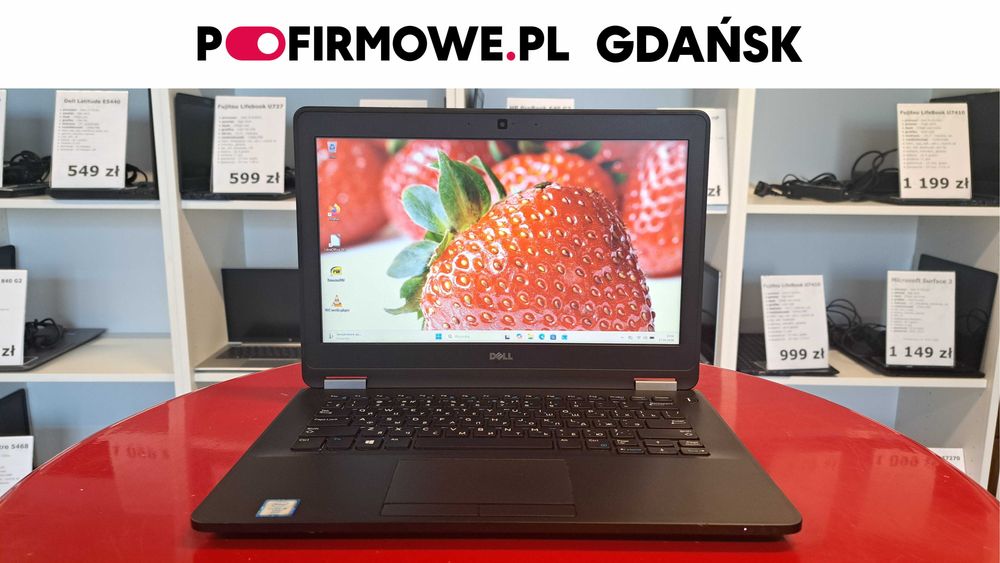 Tani Laptop Poleasingowy Dell Latitude 7270 12" i5 8GB/128SSD Win11 Faktura Gwarancja
