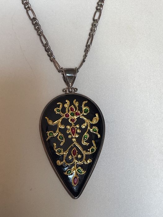 Czarny onyks w srebrze 925