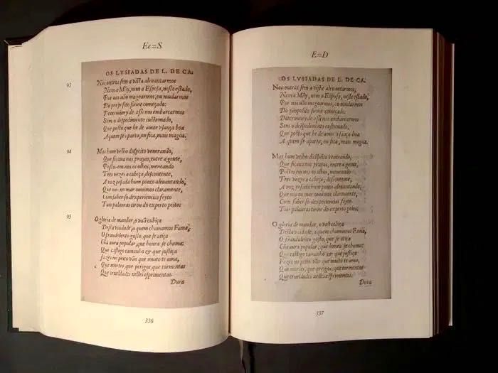 LUSÍADAS- reprod. paralela de 1572 - casa da moeda 5000 exemplares