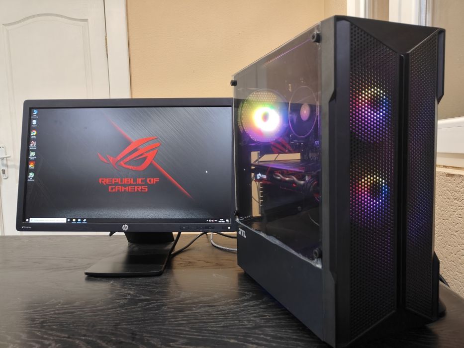 Игровой ПК Комп'ютер Ryzen 5 1600/ОЗУ 8-Gb/SSD 120GB/GTX 1060-6GB/RX 580-8Gb