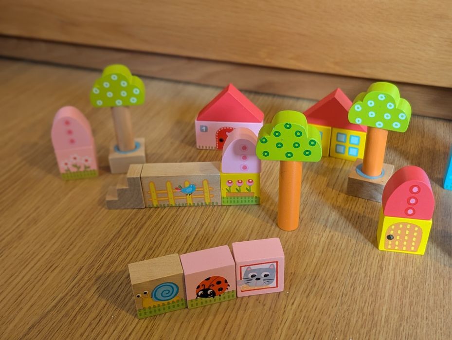 Blocos criativos madeira puzzle construção